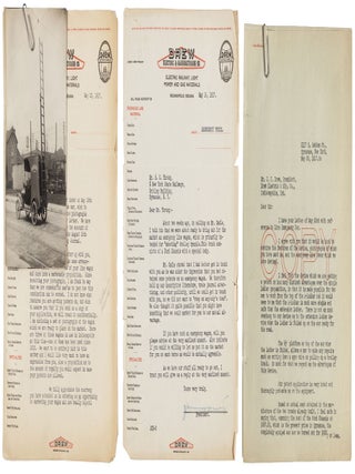 SMALL ARCHIVE REGARDING THE CONSTRUCTION OF THE ONEIDA RAILWAY CAR SHOP BUILT IN 1907-1909 IN SYRACUSE, NEW YORK.