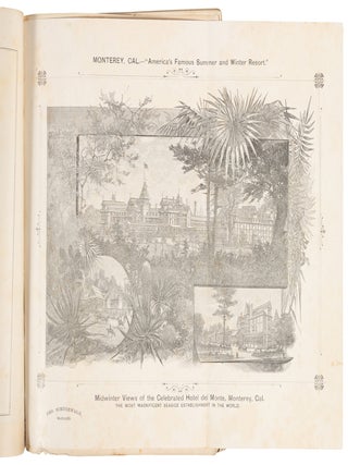 SOUVENIR OF THE HOTEL DEL MONTE MONTEREY, CALIFORNIA. By W. C. Morrow. Presented with the Compliments of the Manager.
