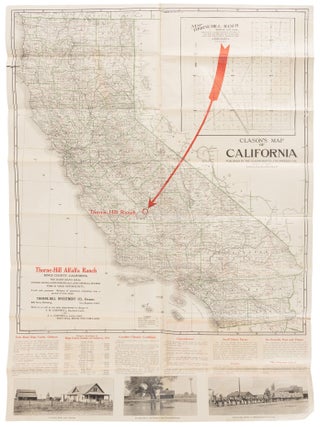 THORNE-HILL RANCH KINGS COUNTY CALIFORNIA 4000 ACRES ALFALFA-DAIRYING KING OF CROPS MAP OF CALIFORNIA INSIDE THORNE-HILL INVESTMENT COMPANY 829 STORY BUILDING LOS ANGELES, CAL. Z. L. CORNWELL, LATON, CAL. [cover title].