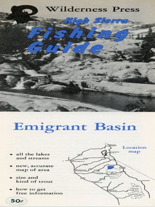 #179359) High Sierra fishing guide Emigrant Basin ... [cover title]. WILDERNESS PRESS