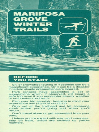 #179407) Mariposa Grove winter trails ... [caption title]. YOSEMITE NATURAL HISTORY ASSOCIATION...