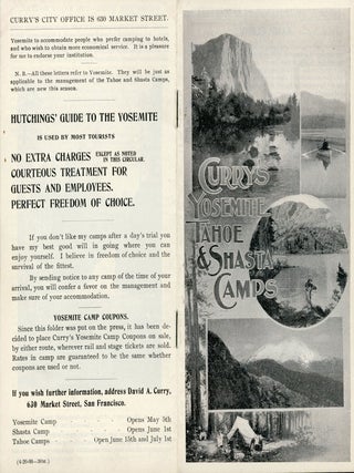 #179420) Curry's Yosemite, Tahoe & Shasta camps [cover title]. CAMP CURRY