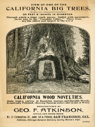 #179456) View of one of the California Big Trees, 30 feet 8 inches in diameter ... California...