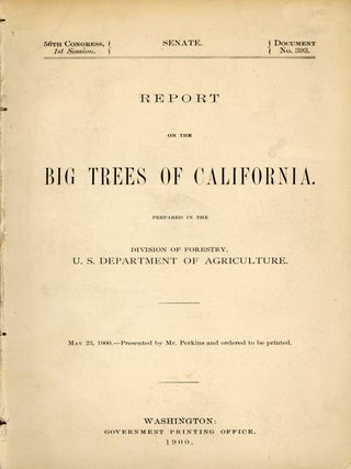 #179458) Report on the big trees of California. Prepared in the Division of Forestry, U.S....