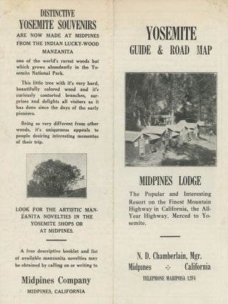 #179471) Yosemite guide & road map Midpines Lodge the popular and interesting resort on the...