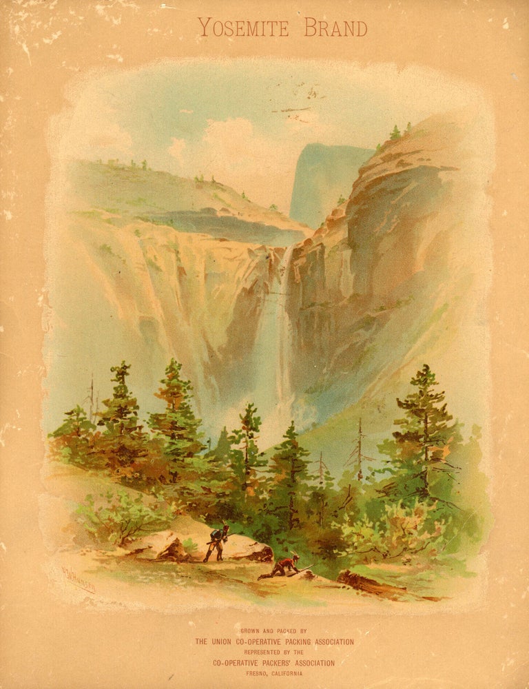 (#179480) [Bridal Veil Fall: A chromolithograph illustration from Yosemite illustrated in colors.]. H. S. CROCKER, H. W. CO. HANSEN, printer, artist.