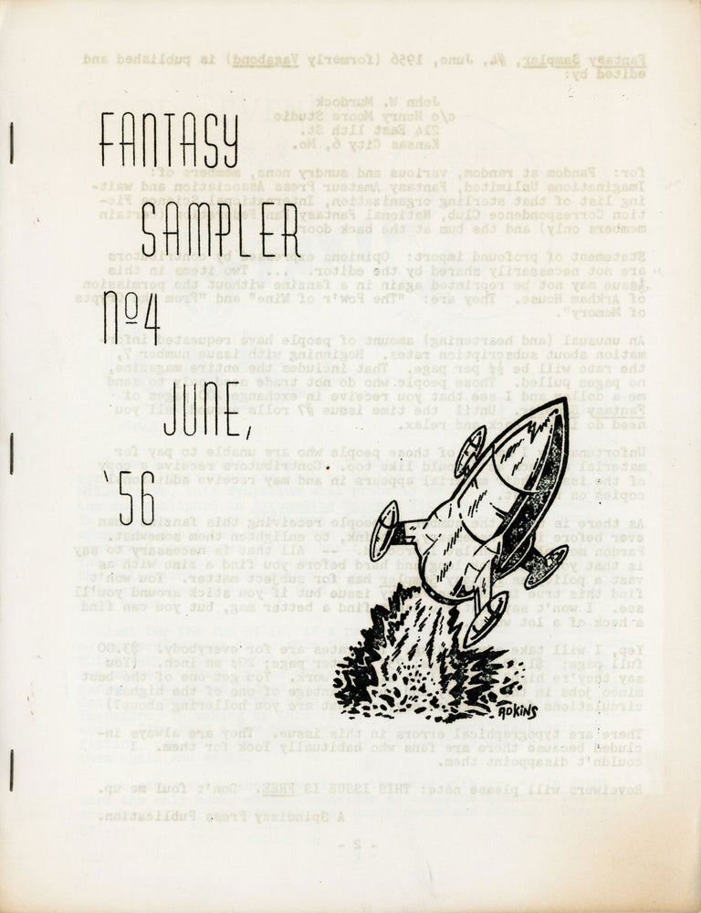(#179505) FANTASY SAMPLER . June 1956 ., John W. Murdock, number 4, formerly VAGABOND.