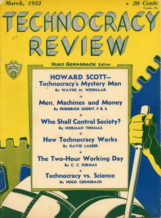 TECHNOCRACY REVIEW. February-March 1933 (volume 1, numbers 1-2). Edited by Hugo Gernsback.