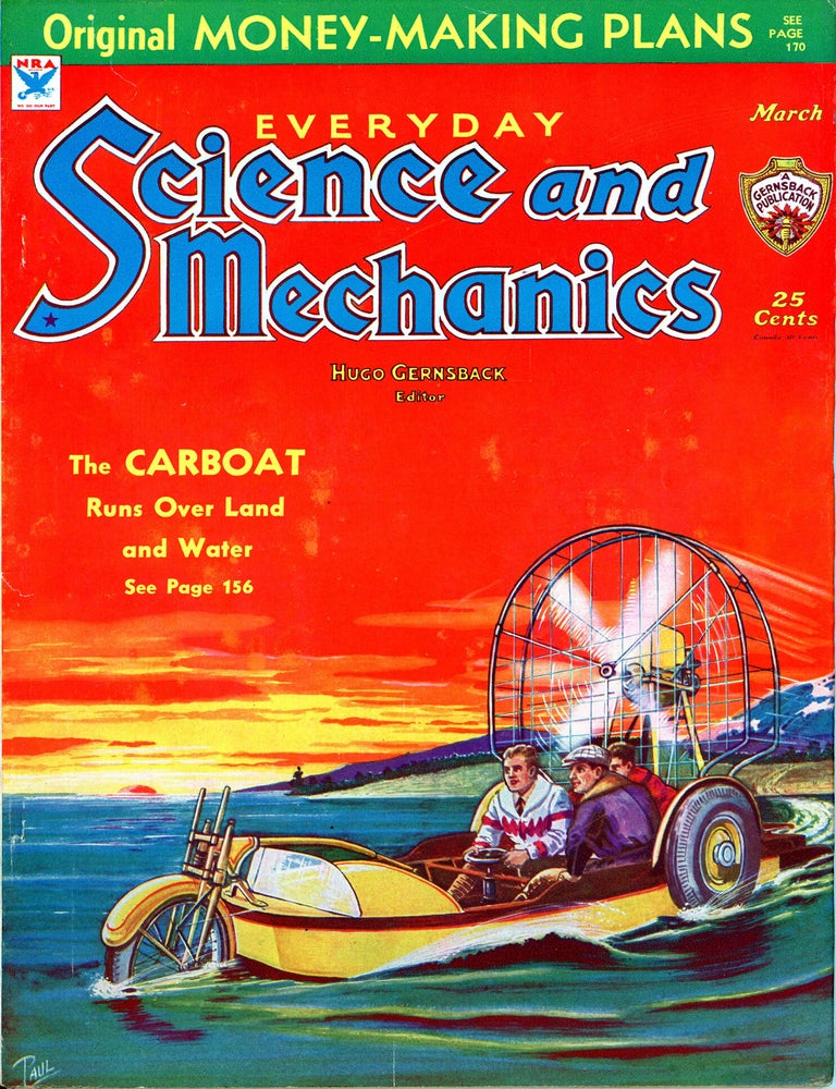 (#179519) EVERYDAY SCIENCE AND MECHANICS. March 1934 ., Hugo Gernsback, number 3 volume 5.