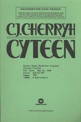 #22006) CYTEEN. C. J. Cherryh, Carolyn Janice Cherry