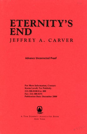 #75452) ETERNITY'S END. Jeffrey A. Carver