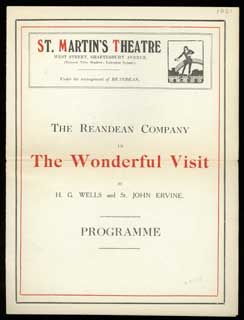 #91145) THE REANDEAN COMPANY IN THE WONDERFUL VISIT ... by H. G. Wells and St. John Ervine....